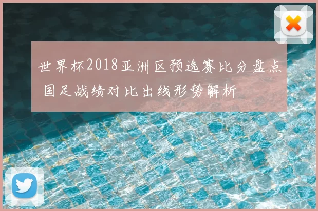 世界杯2018亚洲区预选赛比分盘点 国足战绩对比出线形势解析